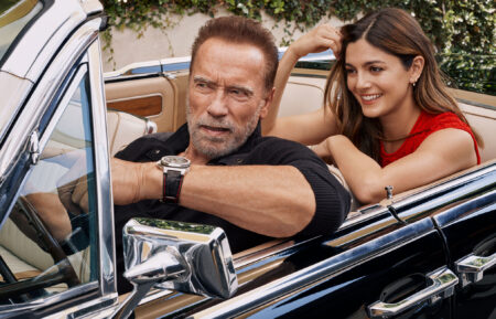 Arnold Schwarzenegger and Monica Barbaro in 'Fubar'