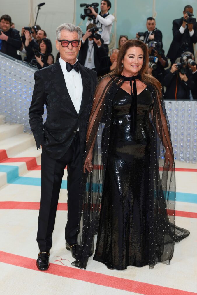 Pierce Brosnan and Keely Shaye Smith at the 2023 Met Gala