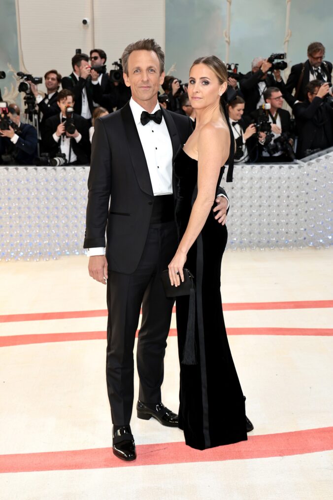 Seth Meyers and Alexi Ashe at the 2023 MET Gala