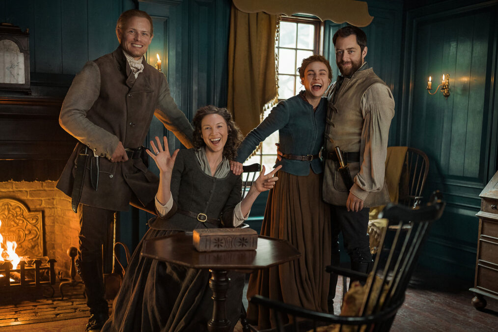 Sam Heughan, Caitriona Balfe, Sophie Skelton, Richard Rankin in 'Outlander'