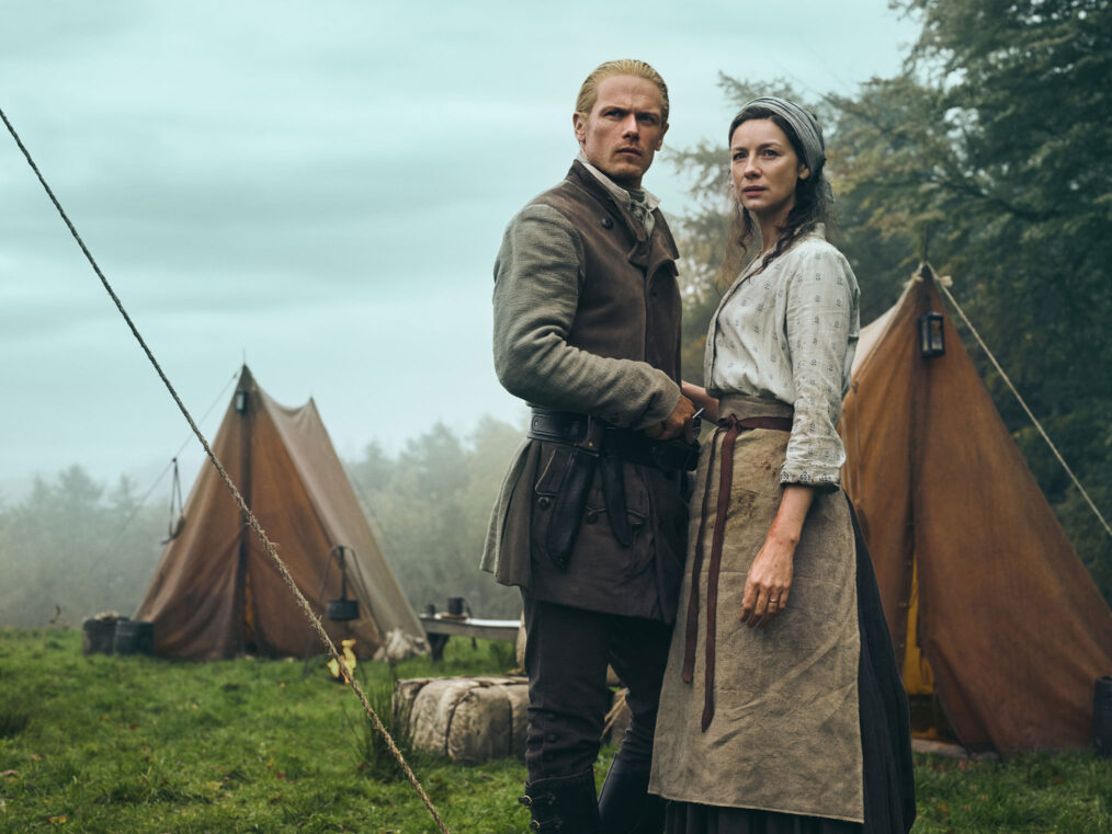 Sam Heughan and Caitriona Balfe in 'Outlander' Season 7