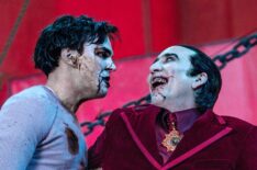 Nicholas Hoult and Nicolas Cage as Dracula in Renfield