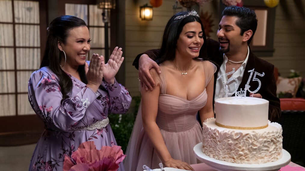 Gloria Calderon Kellett, Emeraude Toubia, and Mark Indelicato in With Love