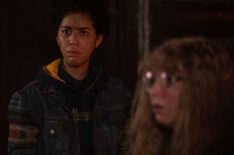 Jasmin Savoy Brown as Teen Taissa and Samantha Hanratty as Teen Misty in Yellowjackets