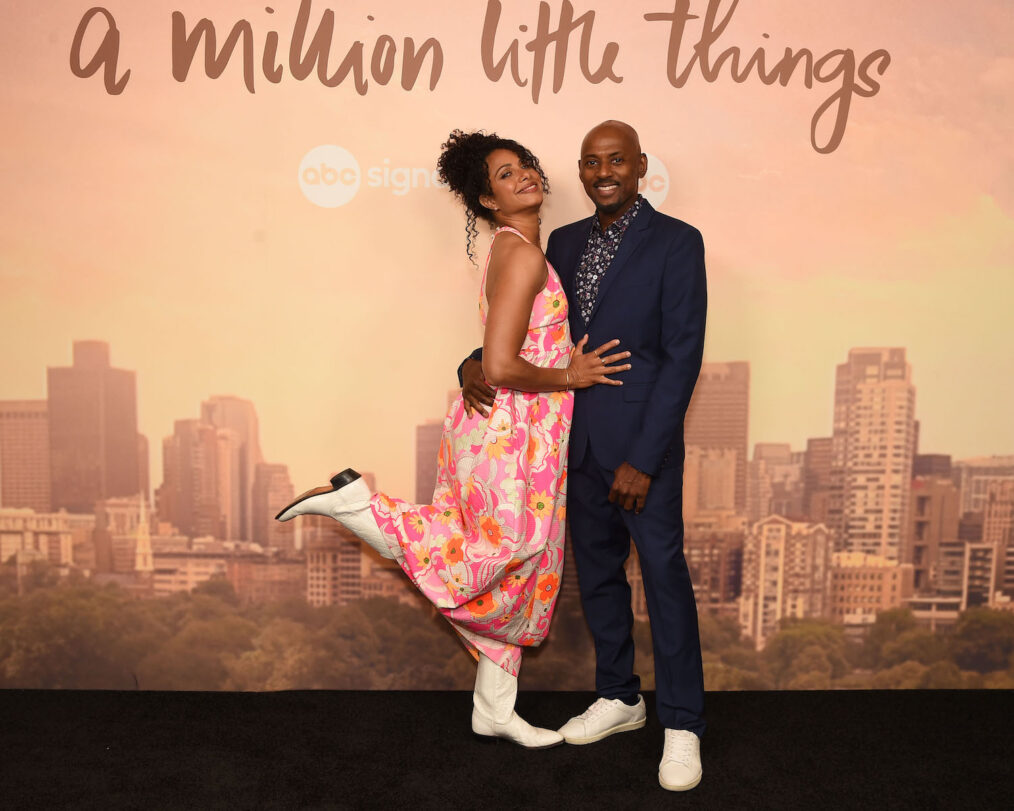 Christina Moses and Romany Malco at 'A Million Little Things' finale celebration