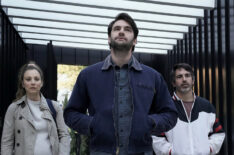 Kaley Cuoco as Ava, Tom Bateman as Matt, Chris Messina as Nathan in 'Based on a True Story'