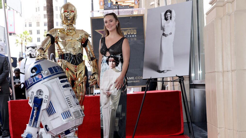 Billie Lourd at the Walk of Fame Star reveal for her mom Carrie Fisher