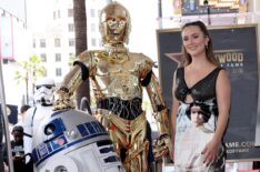 Billie Lourd at the Walk of Fame Star reveal for her mom Carrie Fisher