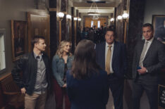 Will Estes, Vanessa Ray, Steven Schirripa, and Peter Hermann in 'Blue Bloods'