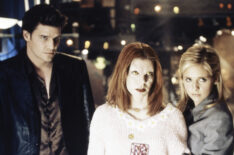 David Boreanaz as Angel, Alyson Hannigan as Willow, and Sarah Michelle Gellar as Buffy in 'Buffy the Vampire Slayer'