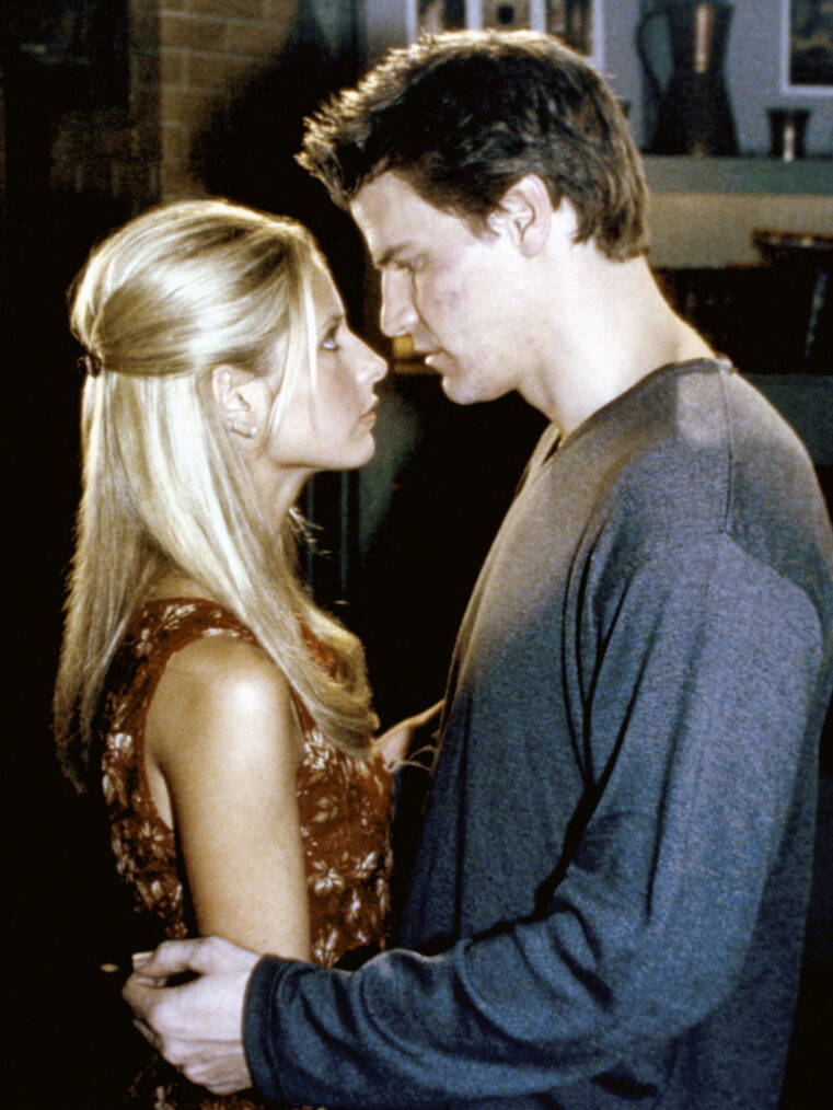 David Boreanaz as Angel and Sarah Michelle Gellar as Buffy in 'Buffy the Vampire Slayer'