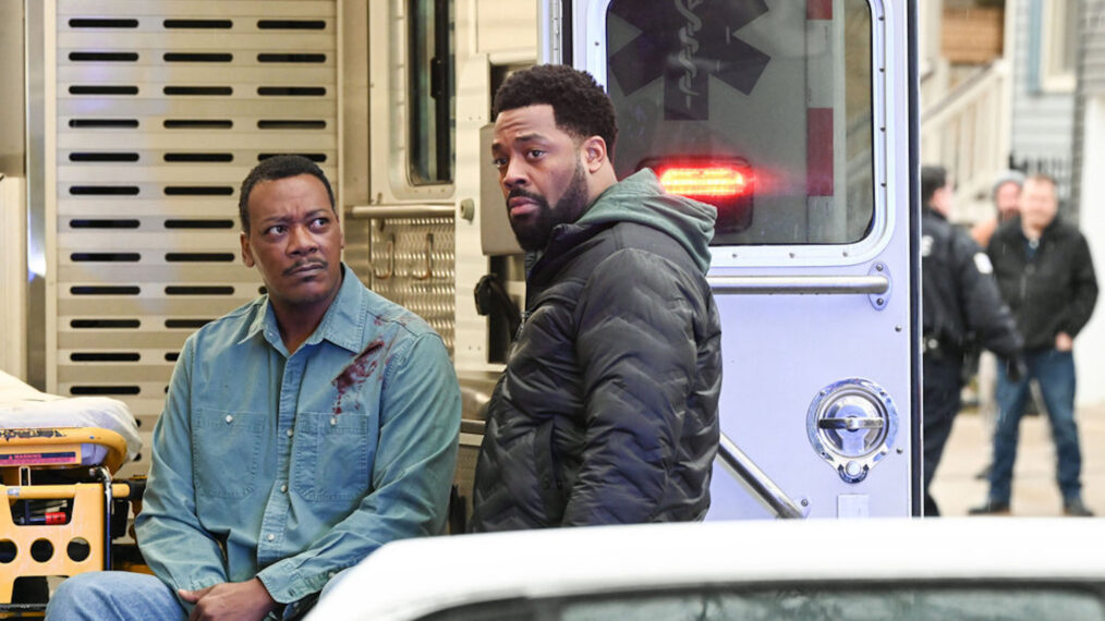 Erik LaRay Harvey and LaRoyce Hawkins in 'Chicago P.D.' - Season 10