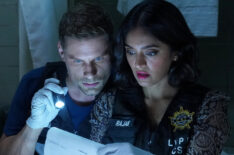 Matt Lauria as Josh Folsom and Mandeep Dhillon as Allie Rajan in 'CSI: Vegas' - 'In the White Room'