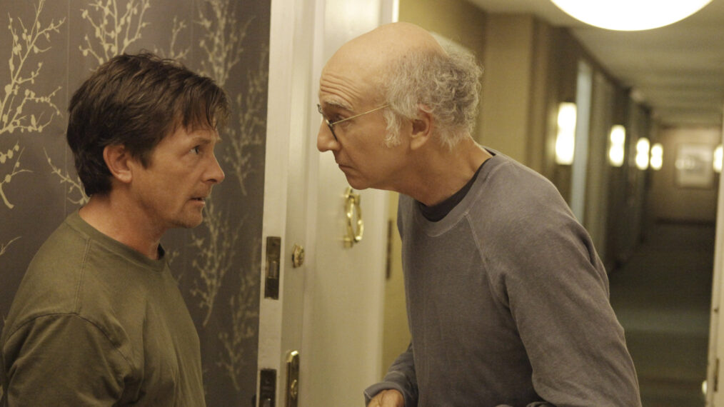 Michael J. Fox and Larry David in 'Curb Your Enthusiasm'