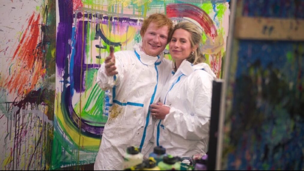 Ed Sheeran and his wife Cherry in 'Ed Sheeran: The Sum of It All'