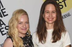 Elisabeth Moss and Katherine Waterston attend the Queen Of Earth premiere in June 2015