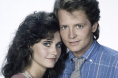 Courteney Cox and Michael J. Fox of 'Family Ties'