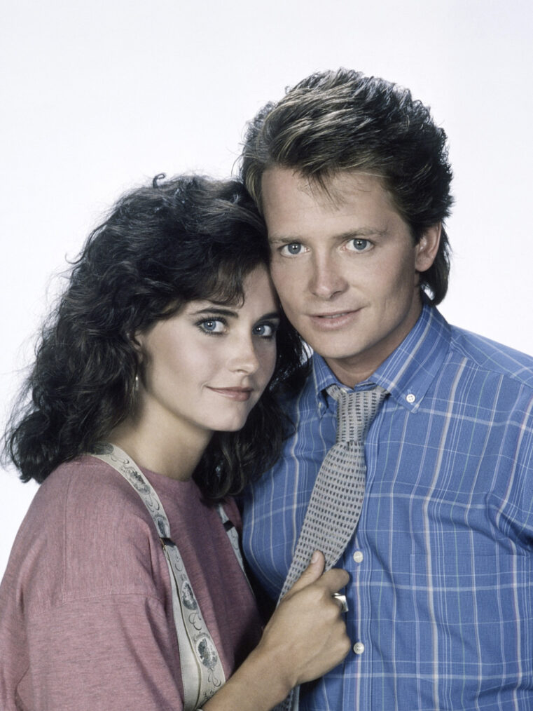 Courteney Cox and Michael J. Fox of 'Family Ties'