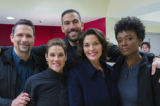 Jeremy Sisto, Missy Peregrym, Zeeko Zaki, Alana De La Garza, and Katherine Renee Kane Behind the Scenes of 'FBI'