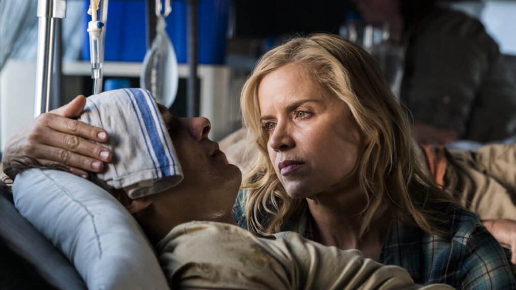 Frank Dillane as Nick Clark and Kim Dickens as Madison Clark- Fear the Walking Dead
