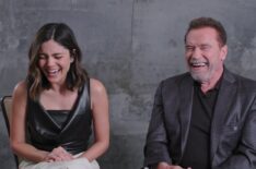 Monica Barbaro and Arnold Schwarzenegger for 'FUBAR'