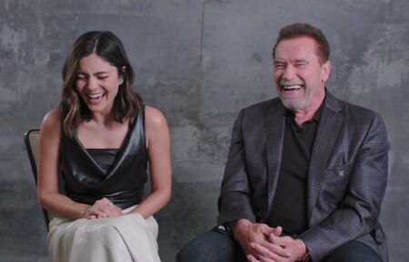 Monica Barbaro and Arnold Schwarzenegger for 'FUBAR'