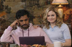 Utkarsh Ambudkar and Rose McIver in 'Ghosts'