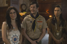 Sheila Carrasco as Flower, Richie Moriarty as Pete, and Roman Zaragoza as Sasappis in 'Ghosts'