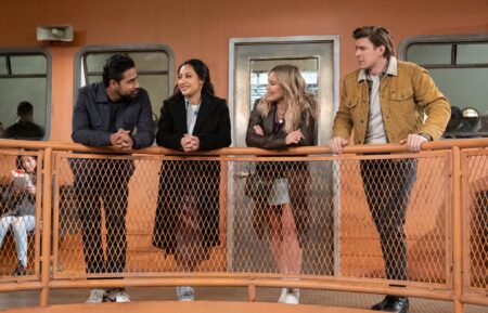 Suraj Sharma, Francia Raisa, Hilary Duff, and Christopher Lowell in 'How I Met Your Father'