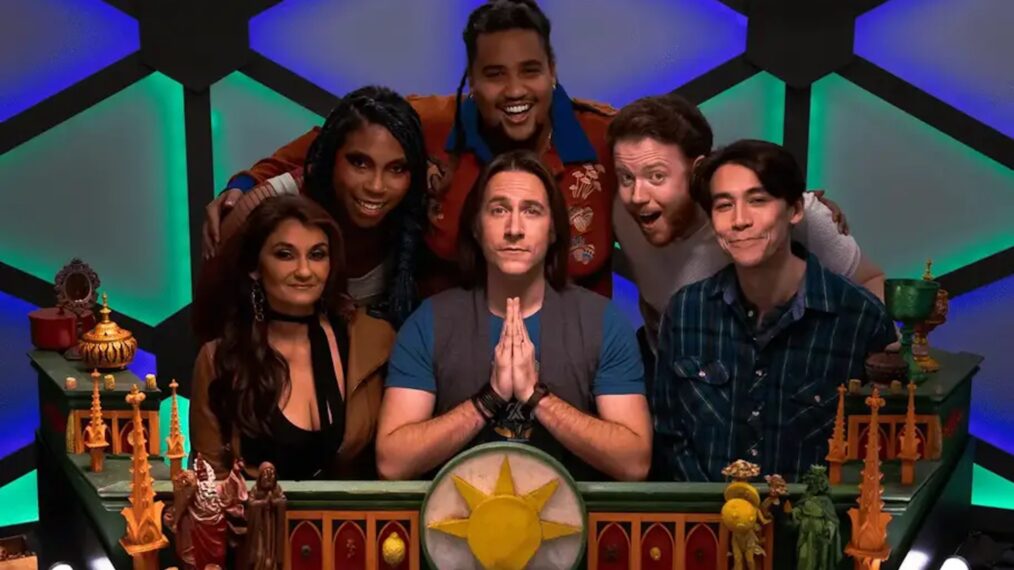 Matthew Mercer with the cast of Dimension 20