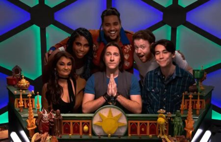 Matthew Mercer with the cast of Dimension 20