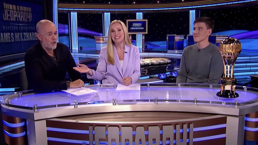 Michael Davies, Sarah Foss, and James Holzhauer of Jeopardy