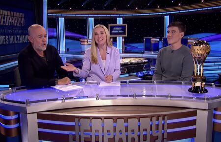 Michael Davies, Sarah Foss, and James Holzhauer of Jeopardy