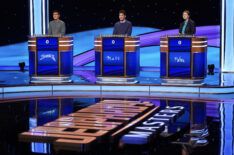 James Holzhauer, Matt Amodio & Mattea Roach compete in the 'Jeopardy! Masters' final on May 24, 2023