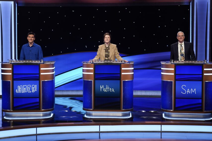 James Holzhauer, Mattea Roach und Sam Buttrey in „Jeopardy!  Meister