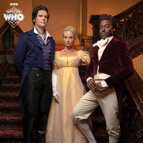 Jonathan Groff, Millie Gibson, and Ncuti Gatwa in Doctor Who