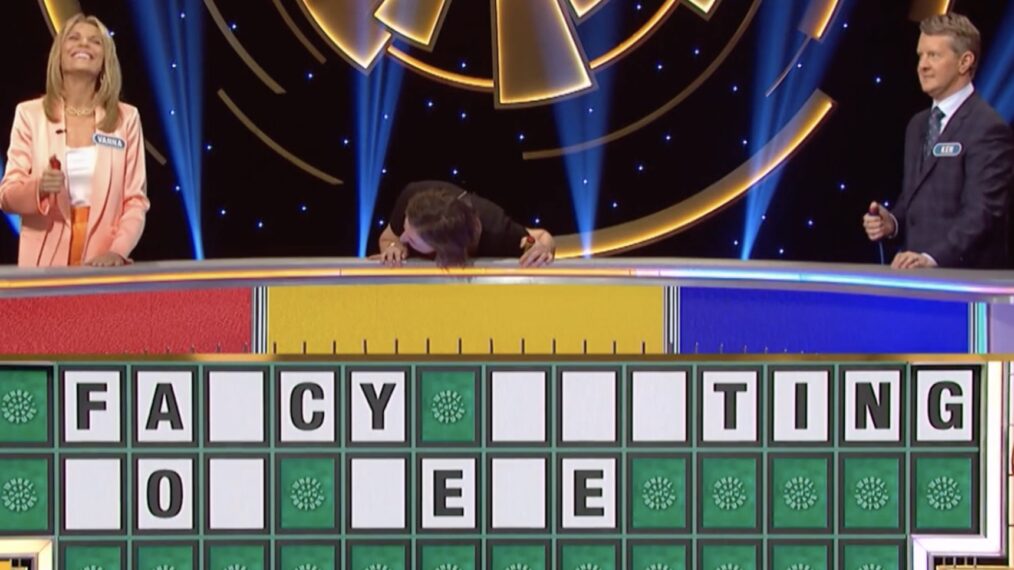 Vanna White, Mayim Bialik, and Ken Jennings on Celebrity Wheel of Fortune