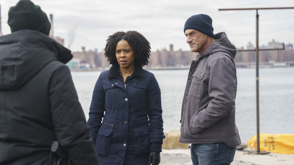 Danielle Moné Truitt and Christopher Meloni in 'Law & Order: Organized Crime' - Season 3