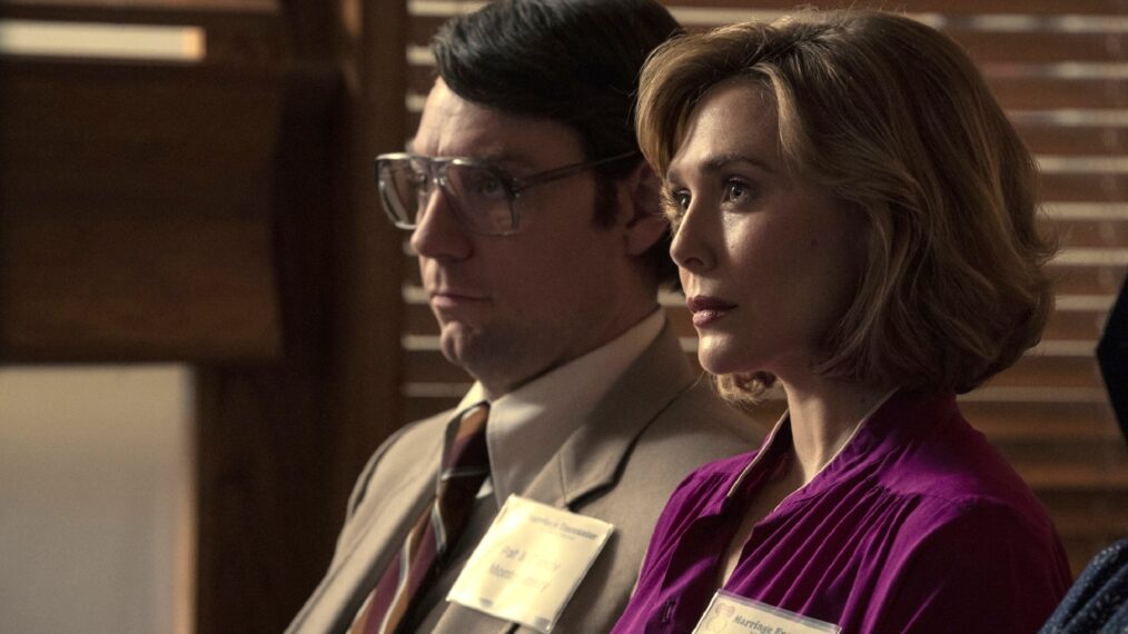 Patrick Fugit and Elizabeth Olsen in 'Love & Death'