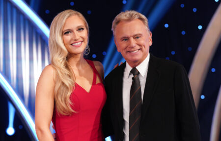 Maggie and Pat Sajak on Wheel of Fortune