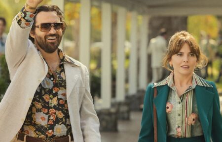 Jake Johnson and Ophelia Lovibond in 'Minx' Season 2