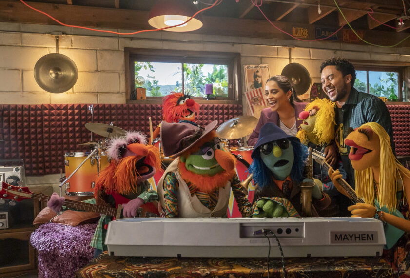 Lilly Singh and Tahj Mowry in 'The Muppets Mayhem'