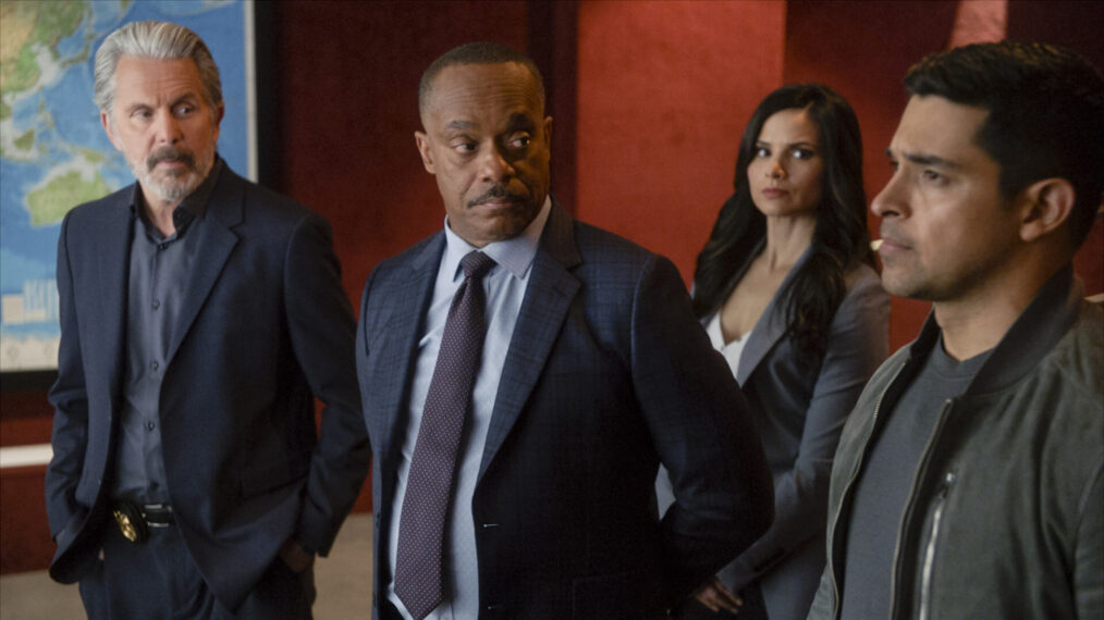 Gary Cole, Rocky Carroll, Katrina Law, and Wilmer Valderrama in 'NCIS'