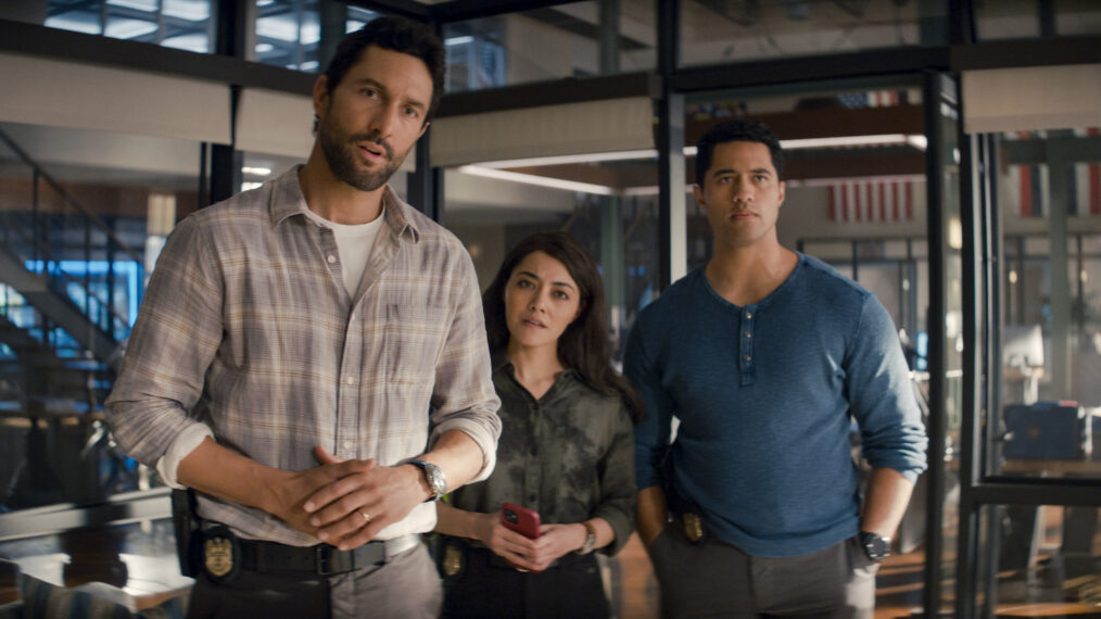 Noah Mills, Yasmine Al-Bustami, and Alex Tarrant in 'NCIS: Hawai'i'