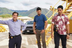 Henry Ian Cusick, Noah Mills, and Alex Tarrant in 'NCIS: Hawai'i' - 'Dies Irae'