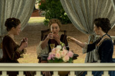 Maria Doyle Kennedy, Shauna MacDonald, and Caitriona Balfe in 'Outlander'