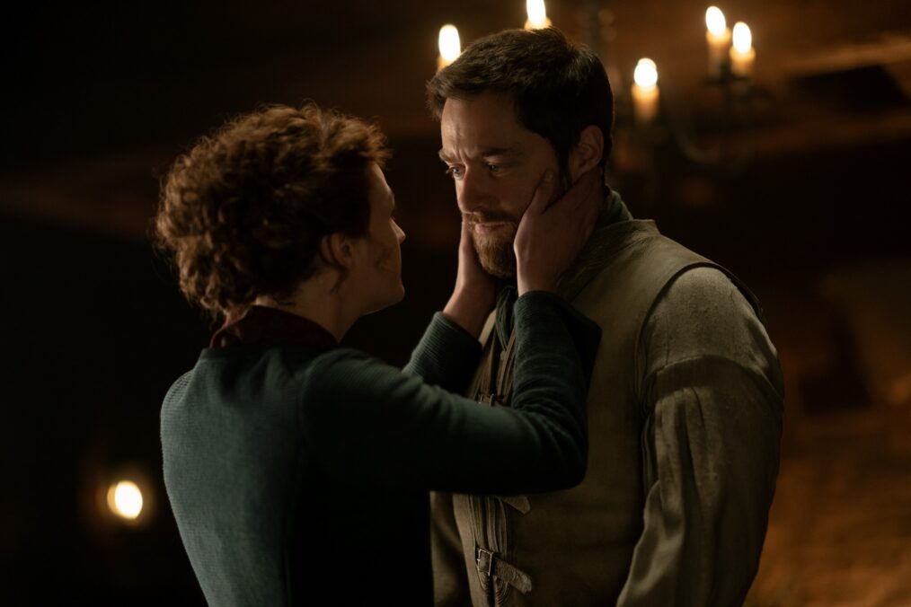 Sophie Skelton and Richard Rankin in 'Outlander' Season 7