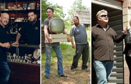 'Pawn Stars' (L); 'American Pickers (C); 'Storage Wars' (R)