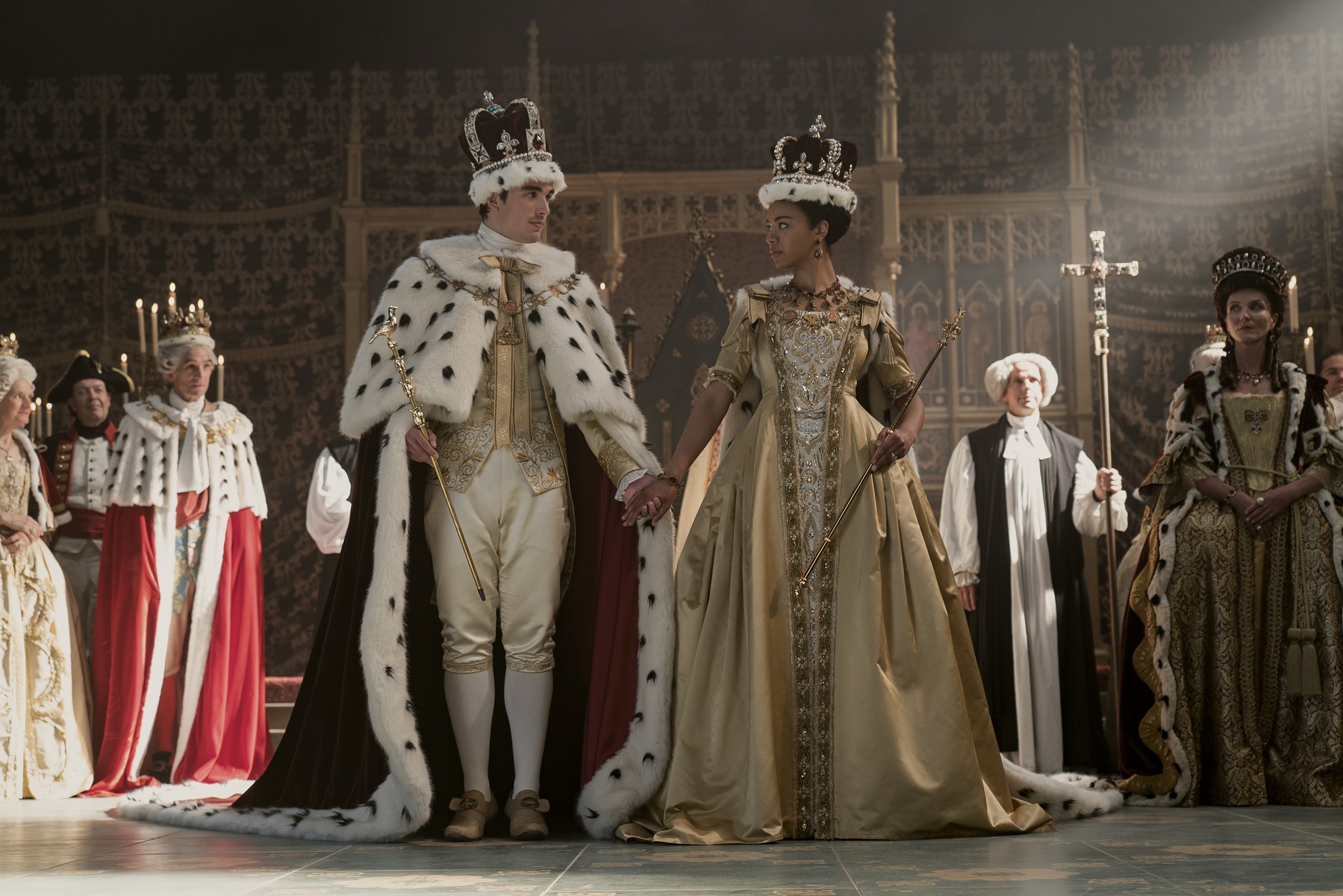 Corey Mylchreest and India Amarteifio in 'Queen Charlotte: A Bridgerton Story'