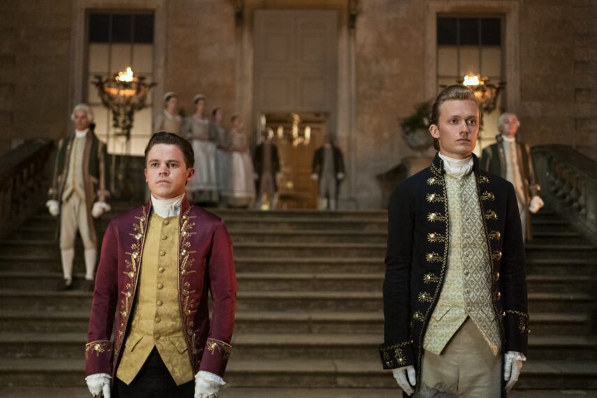 Sam Clemmett and Freddie Dennis in 'Queen Charlotte: A Bridgerton Story'